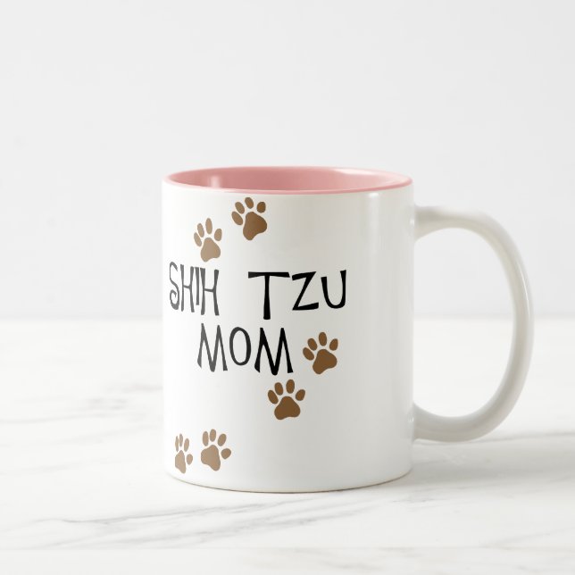 Shih Tzu mamma Två-Tonad Mugg (Höger)