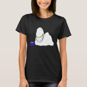 Shih Tzu Mardi Gras Hund Silhouette Party V2 T Shirt