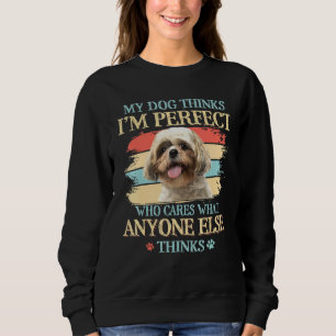 Shih Tzu Mina Hund tänker på Im Perfekt T Shirt