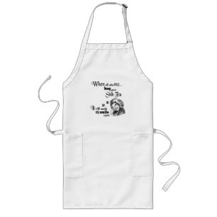 Shih Tzu modern konst söt hund aveln slogan Långt Förkläde