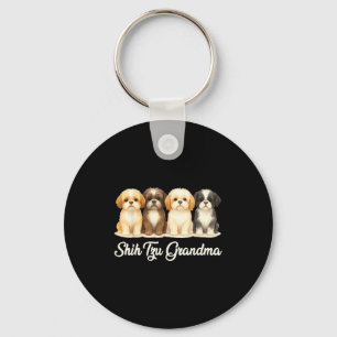 Shih Tzu Mormor Söt Hund Älskare Present Roligt Kv Nyckelring