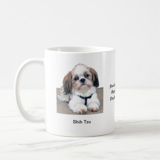 Shih Tzu mugg - med två bilder och ett motiv (Vänster)