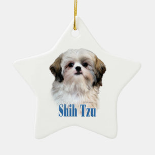 Shih Tzu Namn Julgransprydnad Keramik