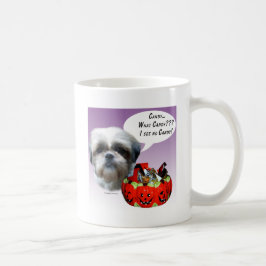 Shih Tzu (naturlig) Halloween Candy Kaffemugg