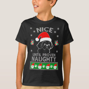 Shih Tzu Nice till bevisad Naughty Ugly jul T Shirt