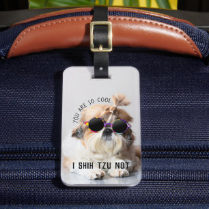 Shih Tzu Not roligt Söta hundälskare Anpassningsba Bagagebricka