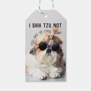 Shih Tzu Not roligt Söta hundälskare Anpassningsba Presentetikett
