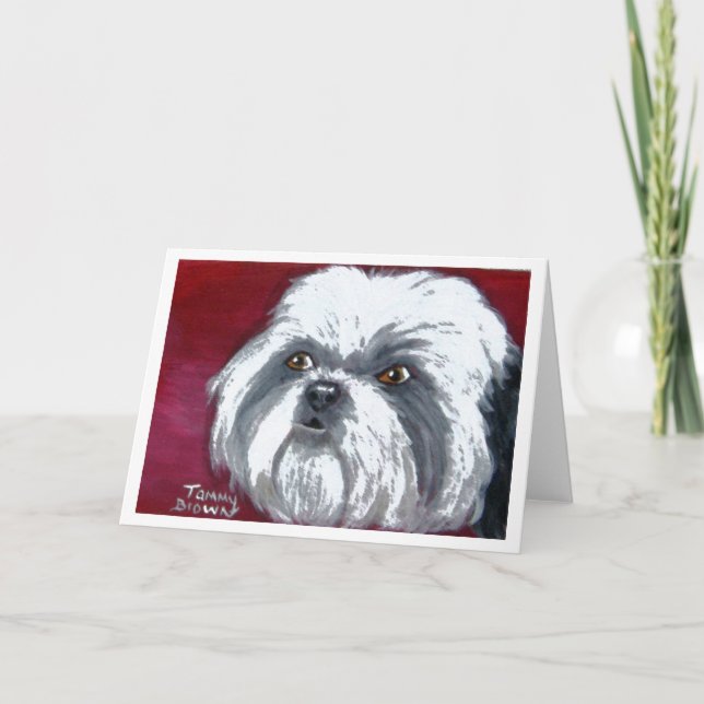 Shih Tzu Notecard Kort (Framsida)