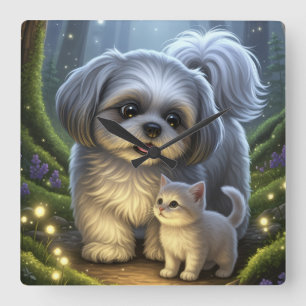 Shih Tzu och den förtrollade kattens väggklocka