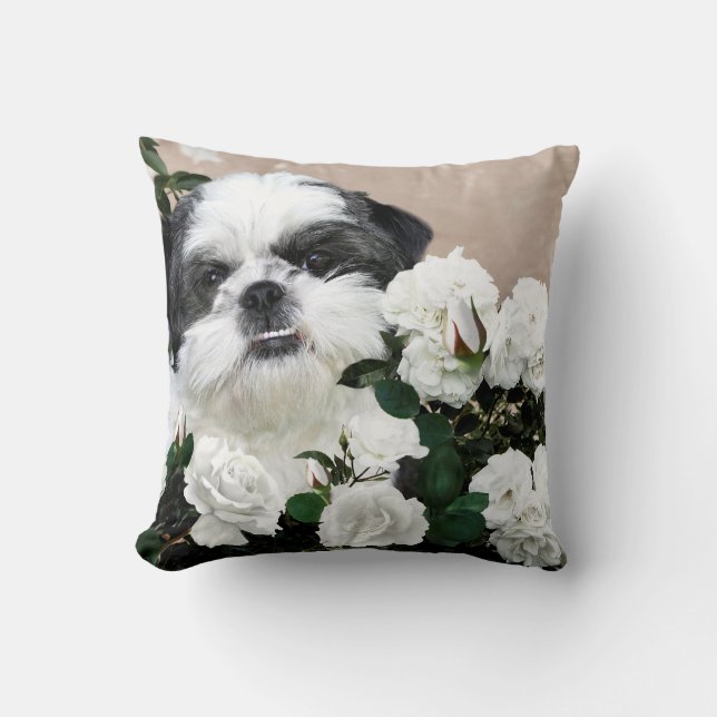 Shih Tzu och ro Kudde (Framsida)