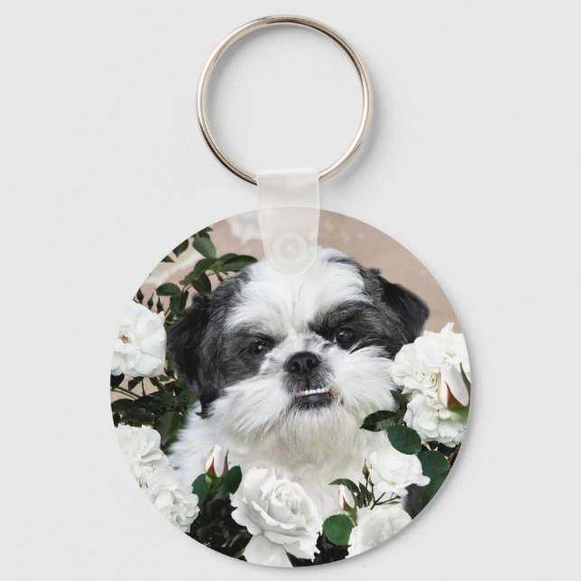 Shih Tzu och ro Nyckelring (Framsida)