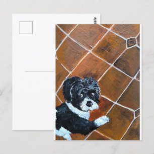 Shih Tzu om Alfred Fox målning av terroristen Vykort