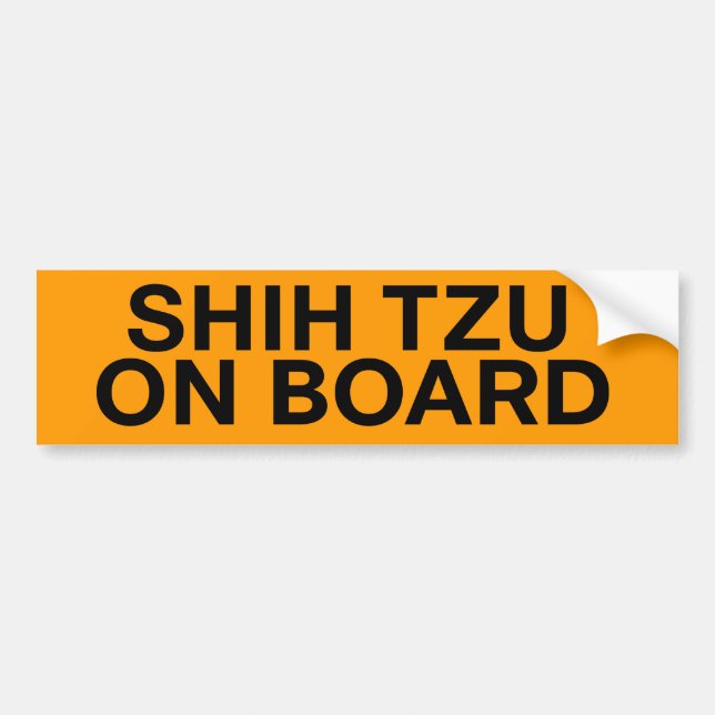 Shih Tzu ombord beställnings- bildekal (Framsidan)