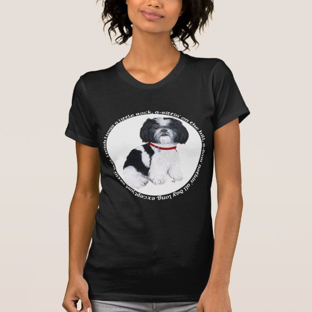 Shih Tzu Önskemål Tee (Framsida)