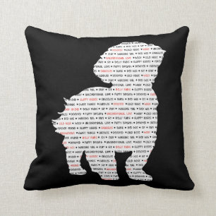 Shih Tzu ordkonst Kudde