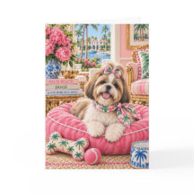 Shih Tzu Palm Beach Välkomstkort