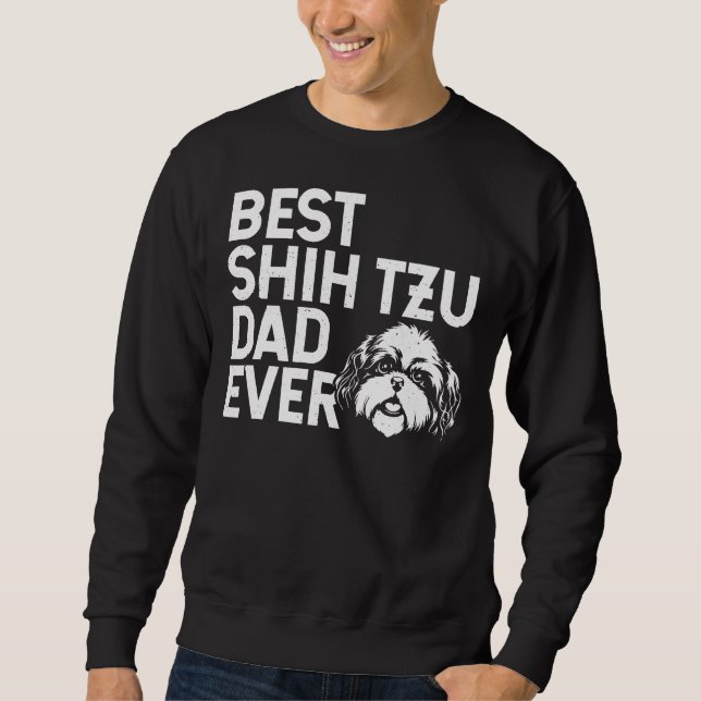 Shih Tzu Pappa För manar Boys Lång Ärmad Tröja (Framsida)