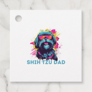 Shih Tzu Pappa Gåvor Etiketter