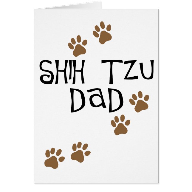 Shih Tzu pappa Hälsningskort (Framsidan)
