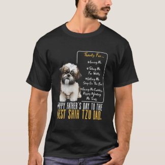 Shih Tzu Pappa Lycklig Fars dag till bästa fartyg T Shirt