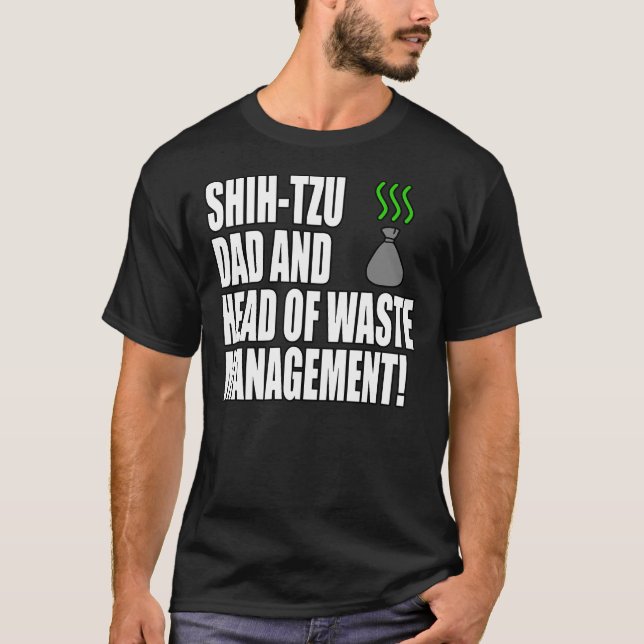 Shih Tzu Pappa T Shirt (Framsida)