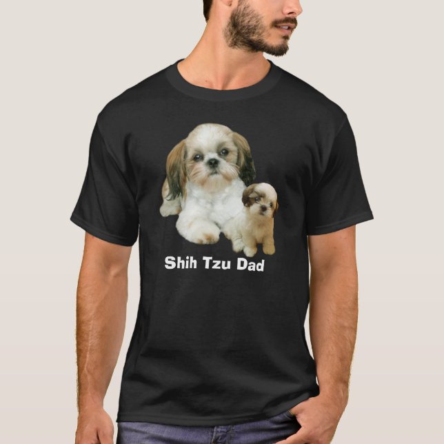 Shih Tzu pappaskjorta Tee Shirt (Framsida)