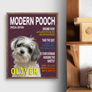 Shih Tzu Parody Magazine Cover Fototryck