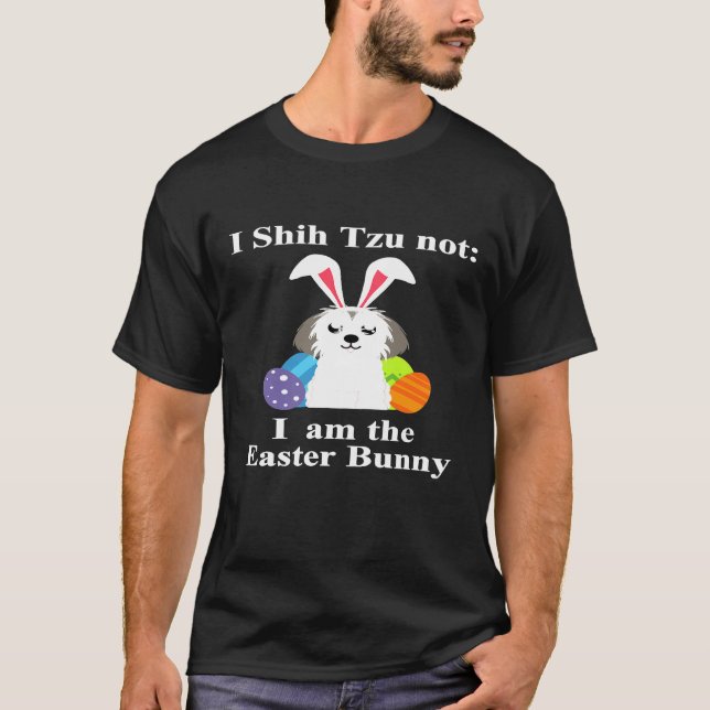 Shih Tzu Påskhare T Shirt (Framsida)