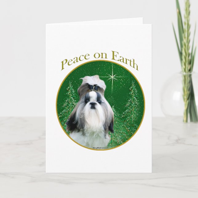 Shih Tzu Peace Helgkort (Framsida)