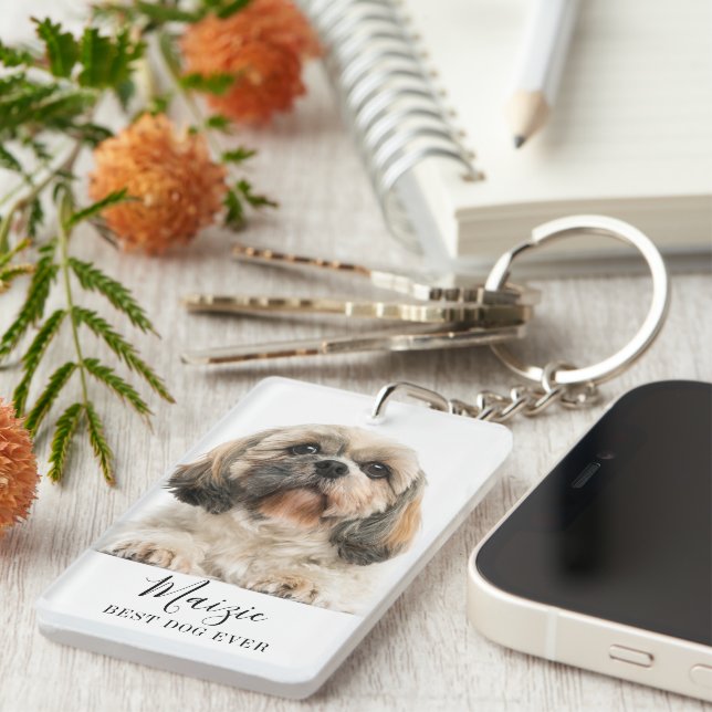 Shih Tzu Personlig Pet Hund Photo (Högra Framsidan)