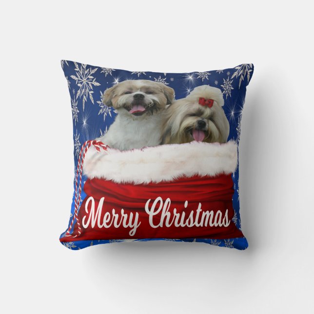 Shih tzu Pillow jul Kudde (Framsida)