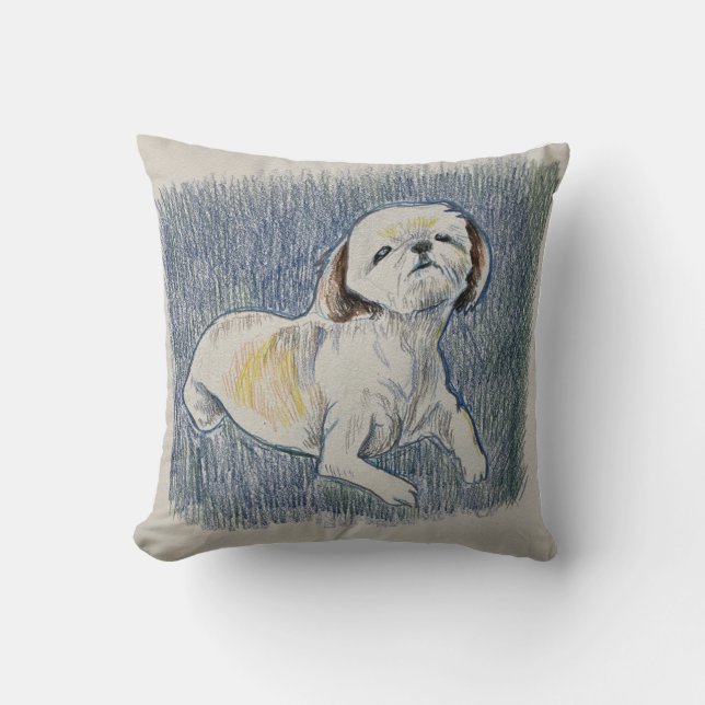 Shih Tzu Pillow Kudde (Framsida)