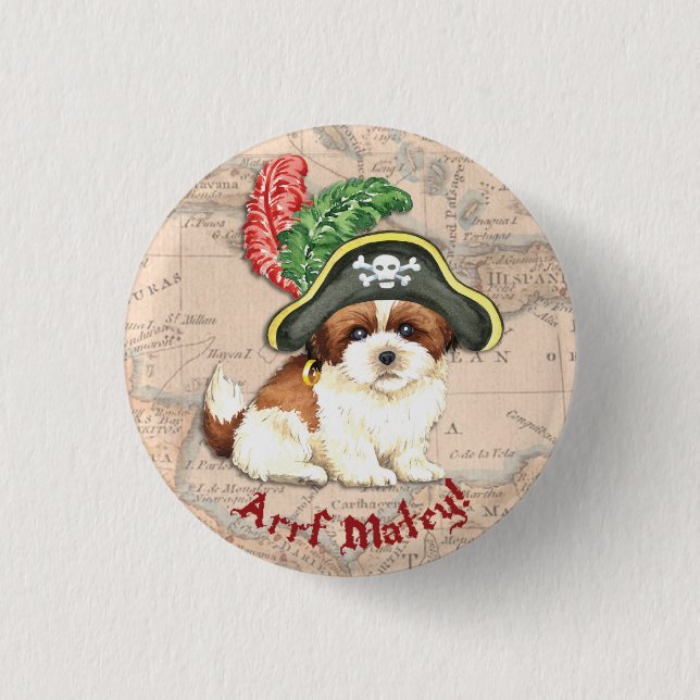 Shih Tzu Pirat Knapp (Framsida)