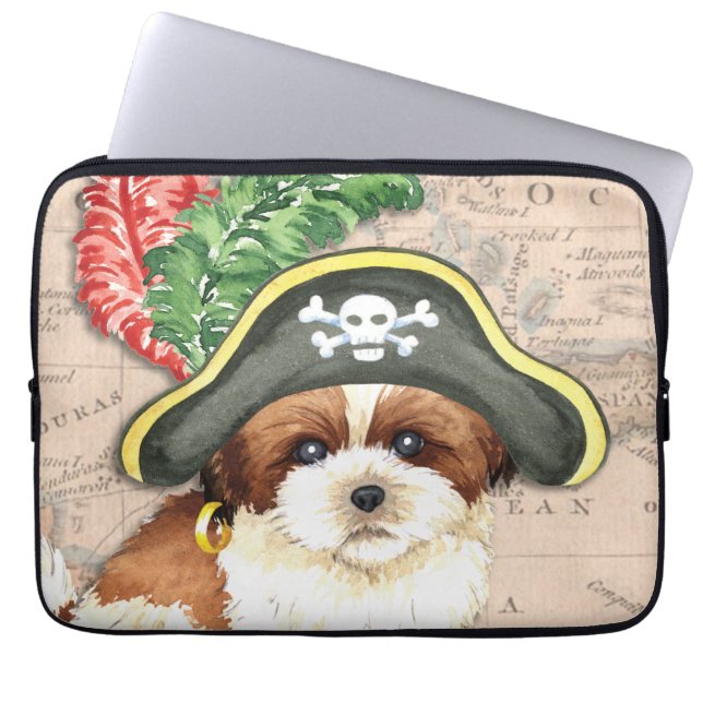 Shih Tzu Pirat Laptop Fodral (Framsidan)