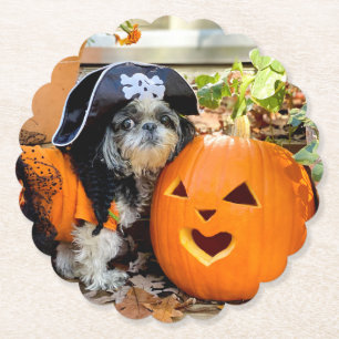 Shih Tzu Pirat Pappra Underlägg Papper