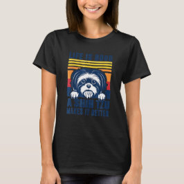 Shih Tzu presenterar För manar kvinnor Shitzu Hund T Shirt