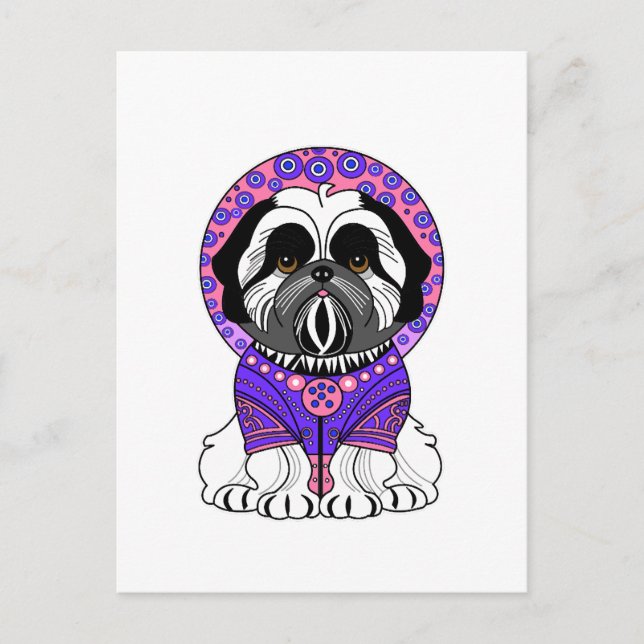 Shih Tzu Prinsessa Vykort (Framsida)