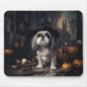 Shih Tzu Pumpa Halloween Skräckinjagande Musmatta
