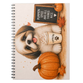 Shih Tzu Pumpa Krydda Anteckningsbok