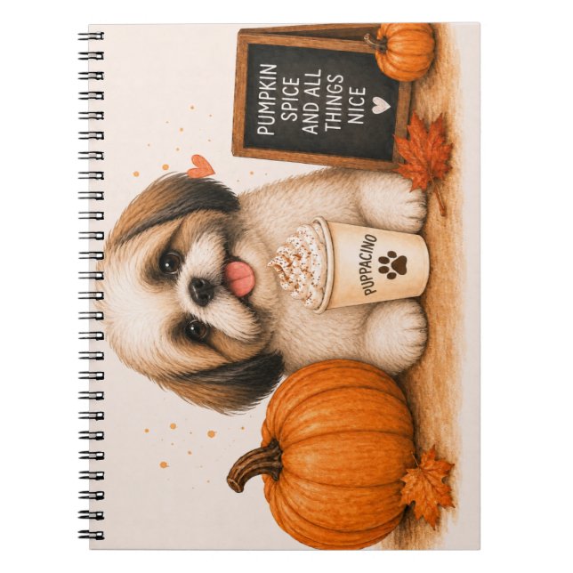 Shih Tzu Pumpa Krydda Anteckningsbok (Framsidan)