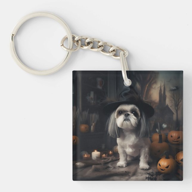 Shih Tzu Pumpor Halloween Skräckinjagande (Framsidan)