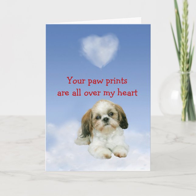 Shih Tzu Puppy Kärlek Card Kort (Framsida)
