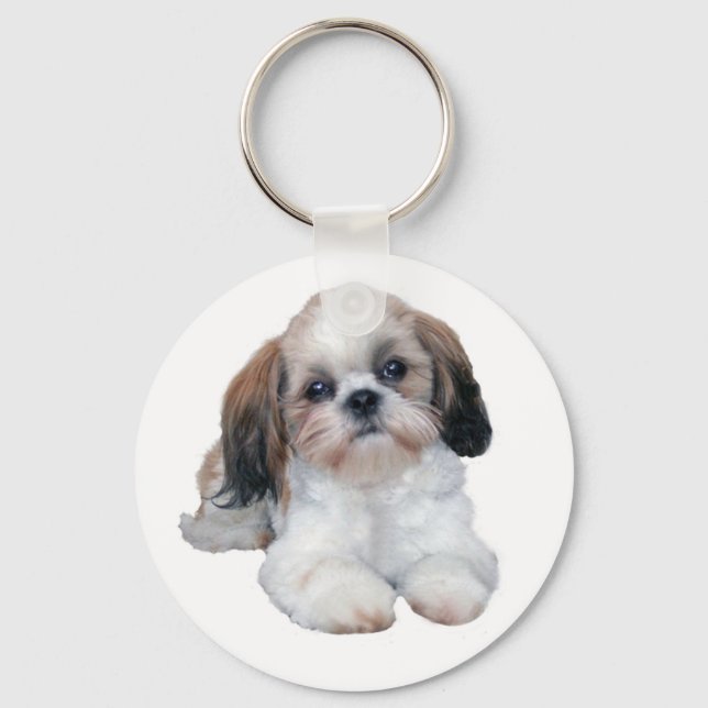 Shih Tzu Puppy Keychain Nyckelring (Framsida)