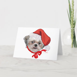 Shih Tzu Räddningshund God Jul Helgkort