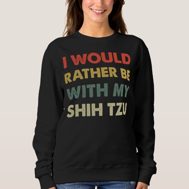 Shih Tzu Retro T Shirt (Framsida)