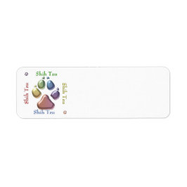 Shih Tzu Returadress Etikett