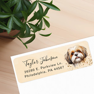 Shih Tzu Returadressetikett Returadress Etikett