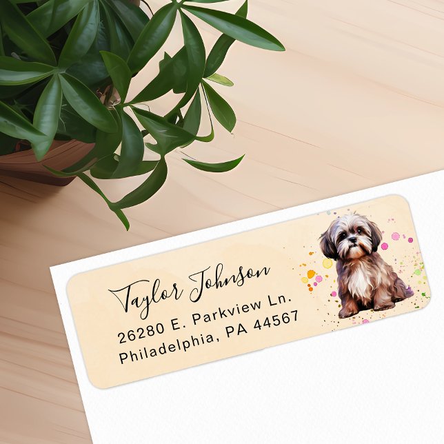 Shih Tzu-returadressetikett Returadress Etikett (Skapare uppladdad)