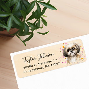 Shih Tzu Returadressetikett Returadress Etikett