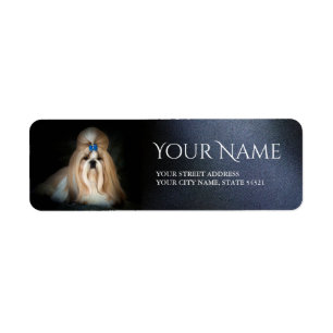 Shih Tzu returadressetikett Returadress Etikett